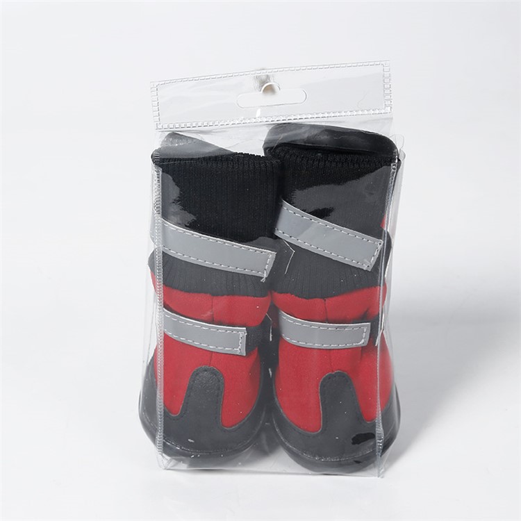 4PCS DOGLEMI Fashion Winter Warm Dog Pet Boots (DD01264) - Black / S Size-4