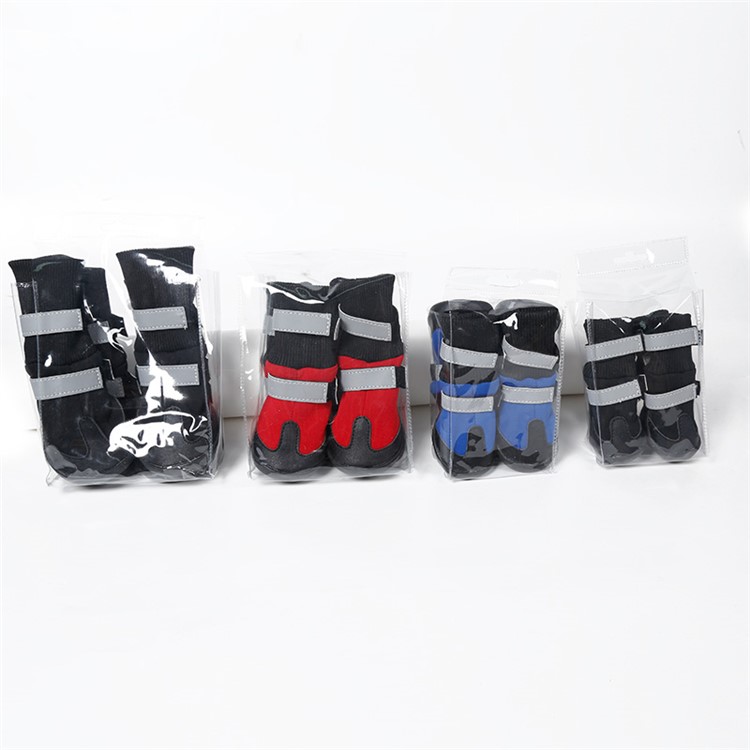 4PCS DOGLEMI Fashion Winter Warm Dog Pet Boots (DD01264) - Black / S Size-5
