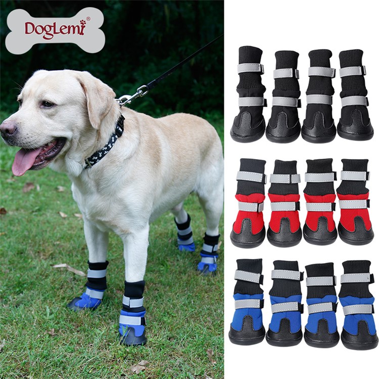 4PCS DOGLEMI Fashion Winter Warm Dog Pet Boots (DD01264) - Black / S Size-6