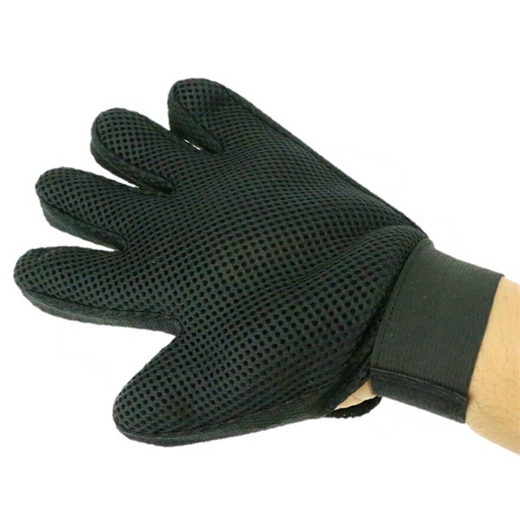 1PC Right Hand Pet Massage Gloves Grooming Brush Tool for Dogs Cats Horses Rabbits etc - Blue-6