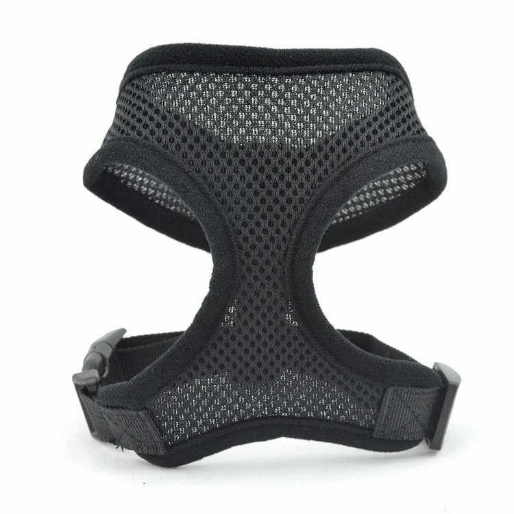 Dog Harness Pet Breast Harness Safety Mesh Strap - Black / Size: S-1