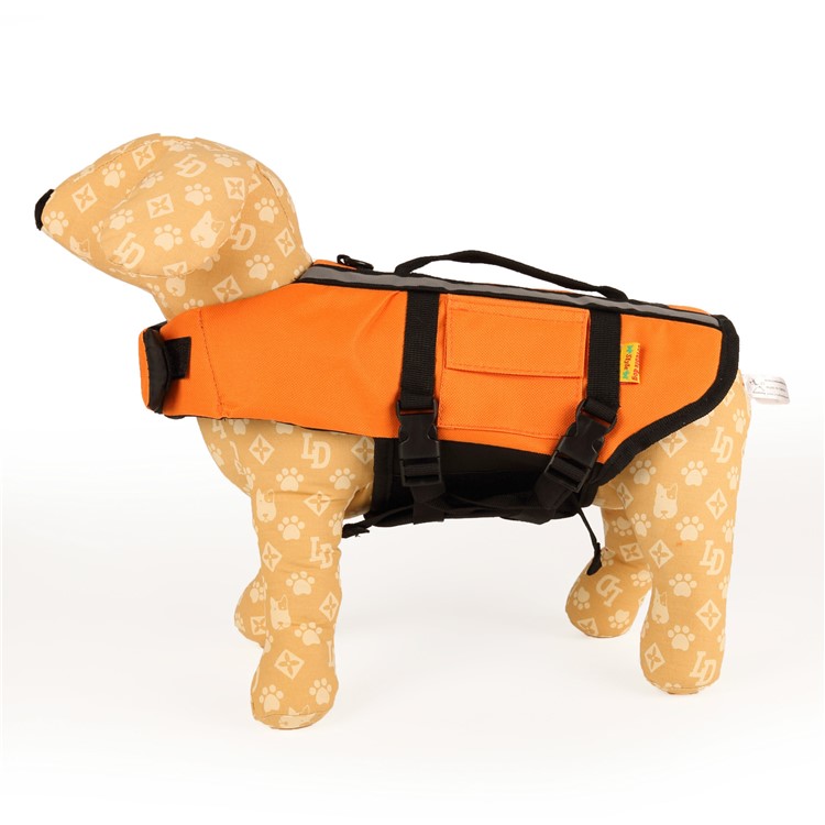 Float Coat Dog Life Jacket Quick Release Easy-Fit Adjustable Dog Life Protecter - Orange-1