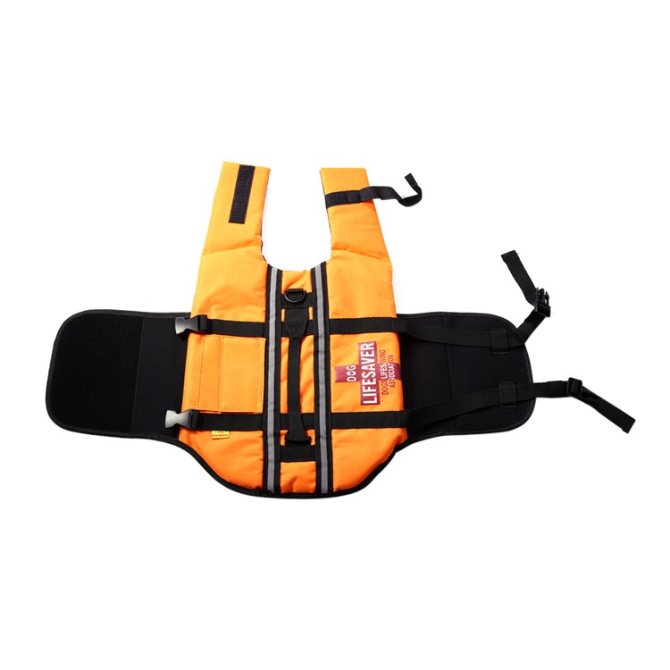 Float Coat Dog Life Jacket Quick Release Easy-Fit Adjustable Dog Life Protecter - Orange-4