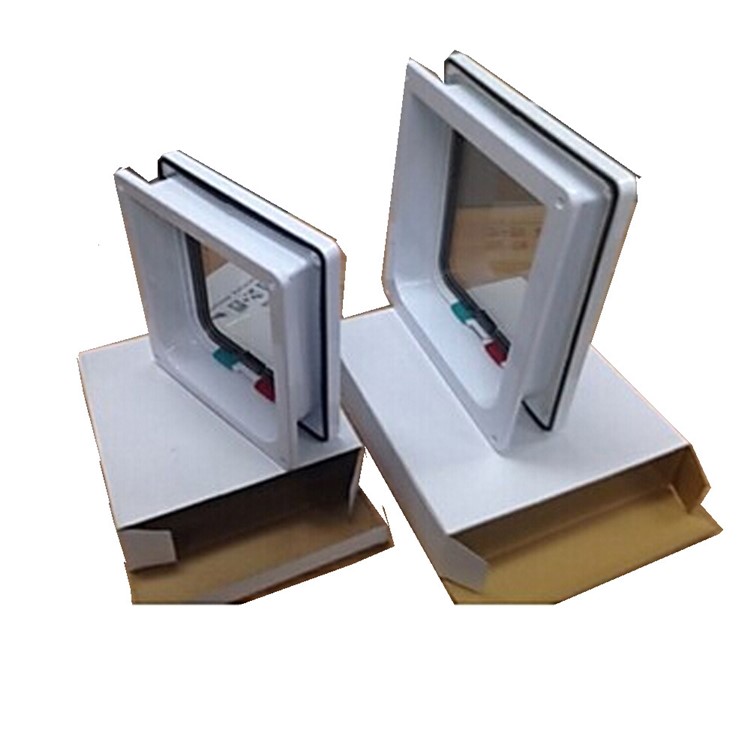 4 Ways Locking Cat Door Cat Flap Door with Telescopic Frame - White / Size: S-1