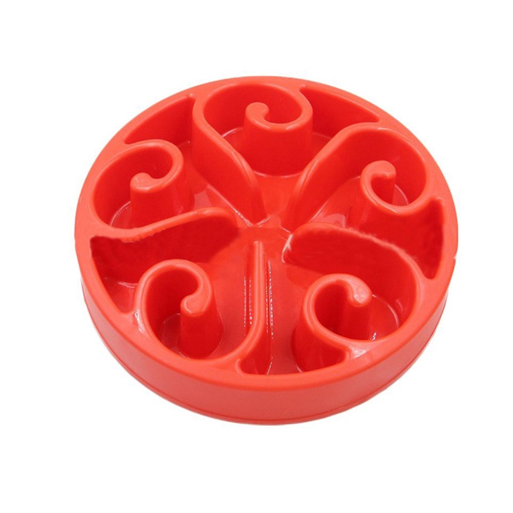 Slow Feeder Bowl Interactive Bloat Stop Dog Bowl - Red-1