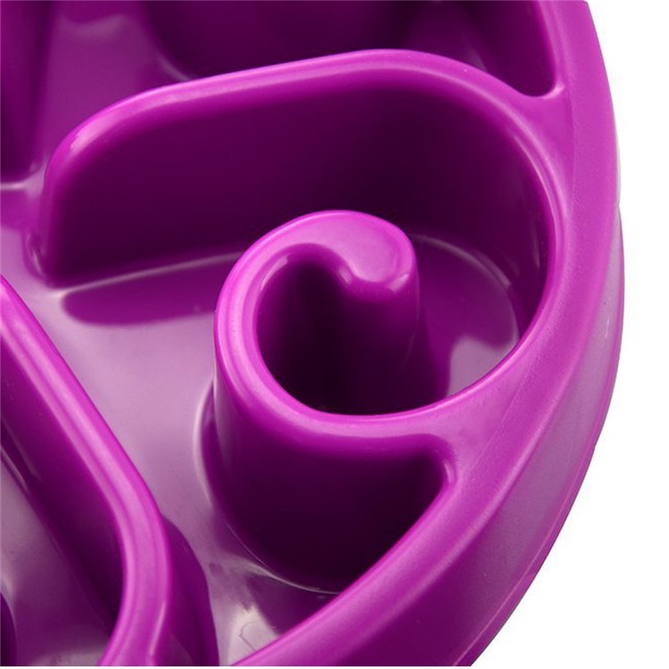 Portable Slow Feeder Bowl Interactive Bloat Stop Dog Bowl - Purple-3