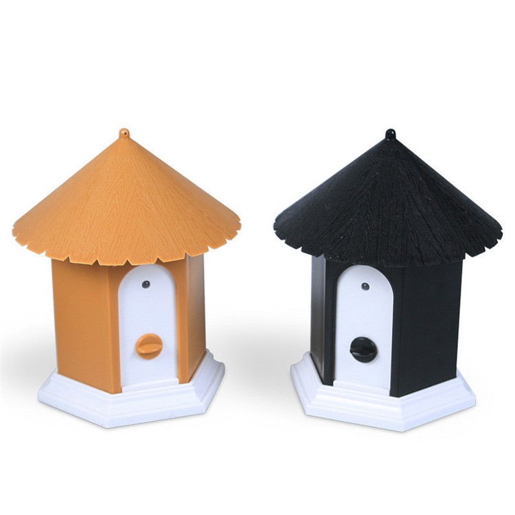 Ultrasonic Outdoor Bark Control Dog Trainer Birdhouse Shape - Black-5