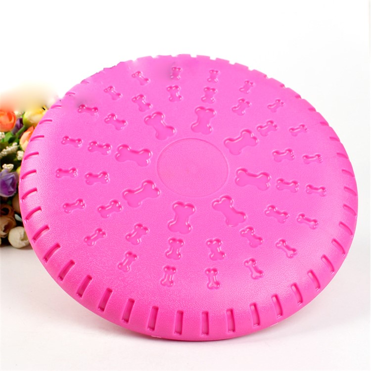 Pet Cuisine Dog Flying Disc Training Fetch Frisbee Outdoor Flyer Toy - Rose-1