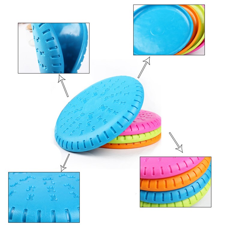 Pet Cuisine Dog Flying Disc Training Fetch Frisbee Outdoor Flyer Toy - Rose-2