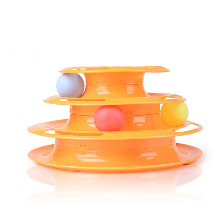 Cat Tower of Tracks Amusement Toy Interactive Track and Ball Chase Pet Intelligence Toy-3