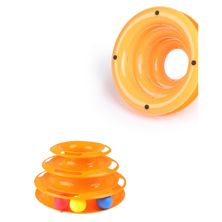 Cat Tower of Tracks Amusement Toy Interactive Track and Ball Chase Pet Intelligence Toy-8
