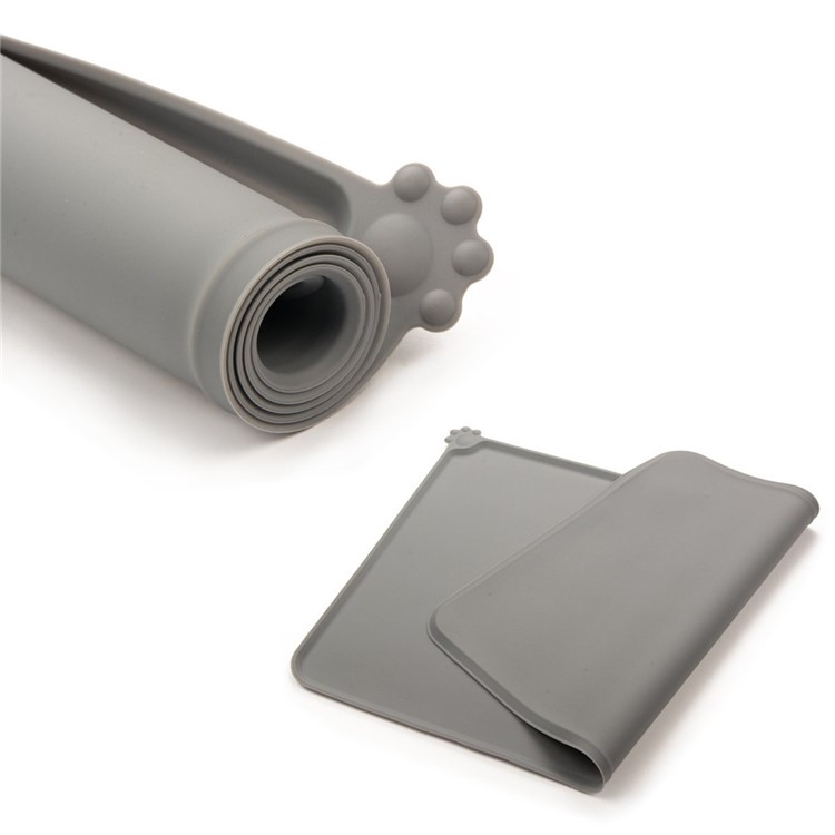 Silicone Waterproof Dog Bowl Placemat Pet Feeding Mat, Size: 47 x 30cm - Grey-5