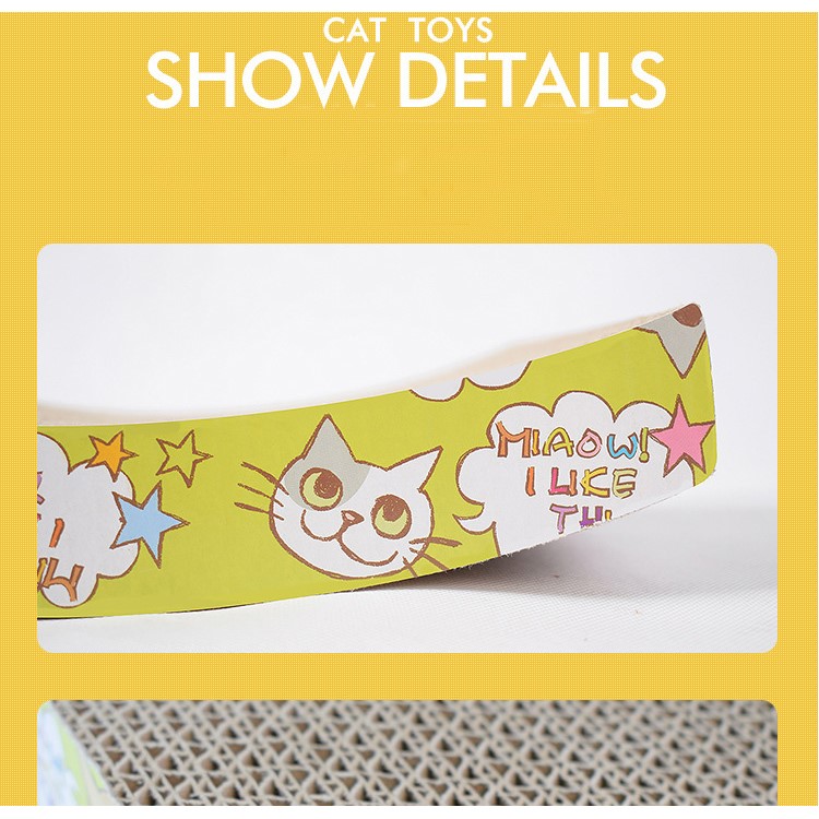 Cat Claw Scratching Pad Corrugated Paper M Shape Cat Sofa with Catnip-4