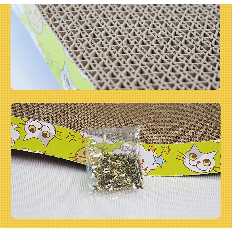 Cat Claw Scratching Pad Corrugated Paper M Shape Cat Sofa with Catnip-5