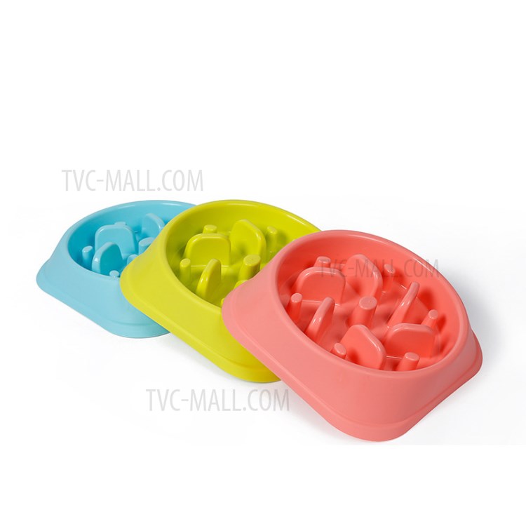 Slow Feed Dog Bowl Slow Eating Pet Bowl Healthy Eating Diet Happy Foraging Bowl for Dogs and Cats - Pink-9
