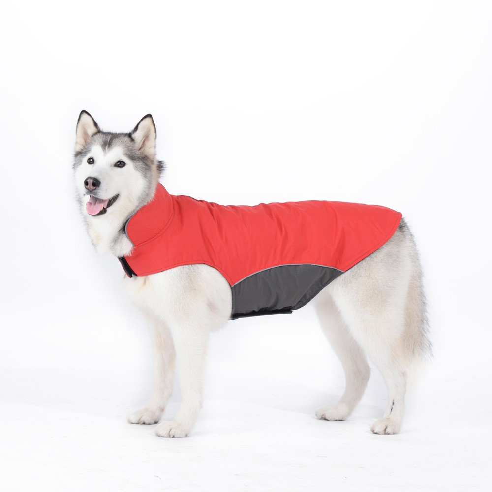 Waterproof Pet Clothes Dog Sports Coat Autumn and Winter Dog Jacket Dog Vest - Red / Size: 3XL-3