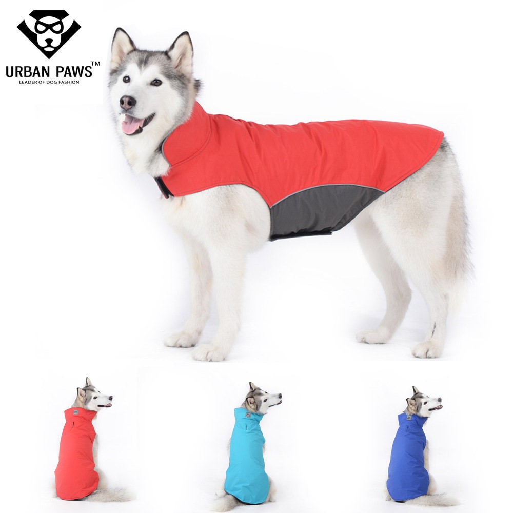 Waterproof Pet Clothes Dog Sports Coat Autumn and Winter Dog Jacket Dog Vest - Red / Size: 3XL-4