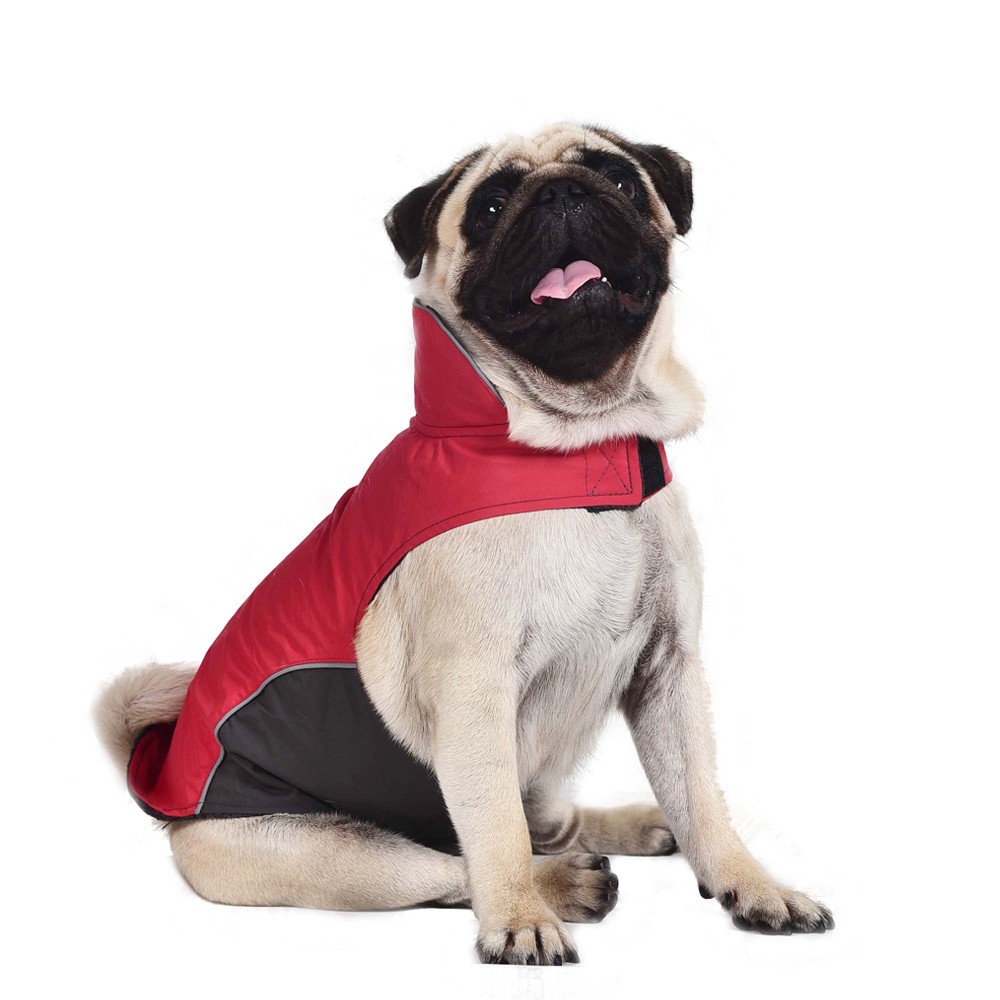 Waterproof Dog Coat Dog Jacket Pet Clothes Autumn and Winter Dog Vest - Red / Size: S-1
