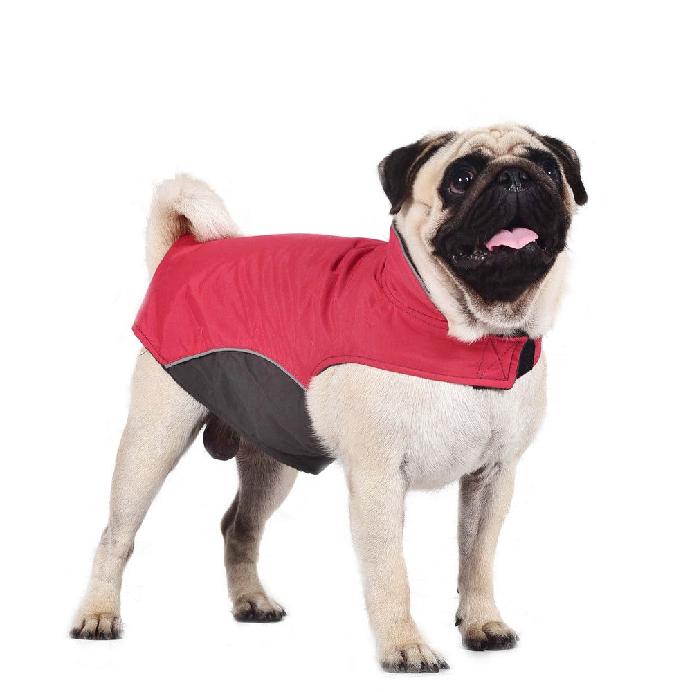 Waterproof Dog Coat Dog Jacket Pet Clothes Autumn and Winter Dog Vest - Red / Size: S-2