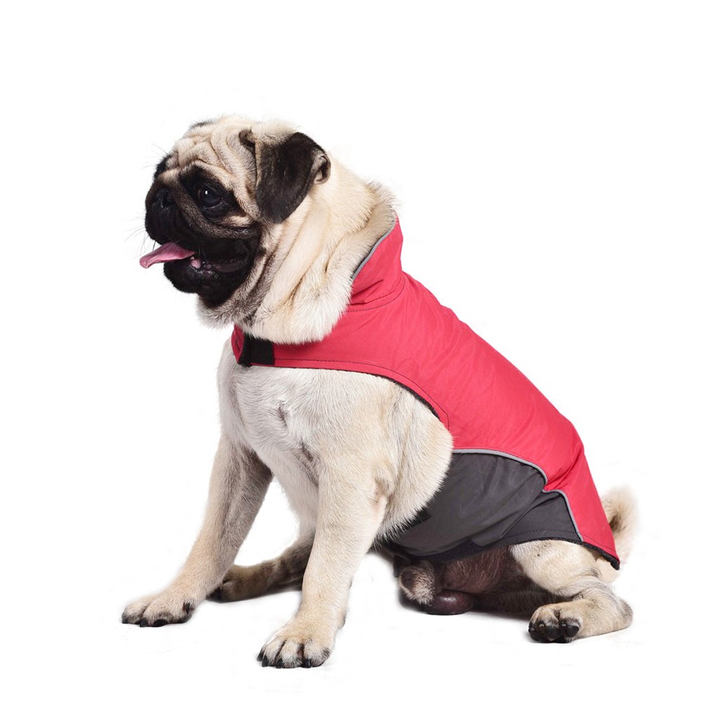 Waterproof Dog Coat Dog Jacket Pet Clothes Autumn and Winter Dog Vest - Red / Size: S-3
