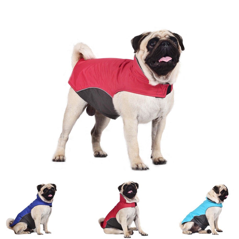 Waterproof Dog Coat Dog Jacket Pet Clothes Autumn and Winter Dog Vest - Red / Size: S-4
