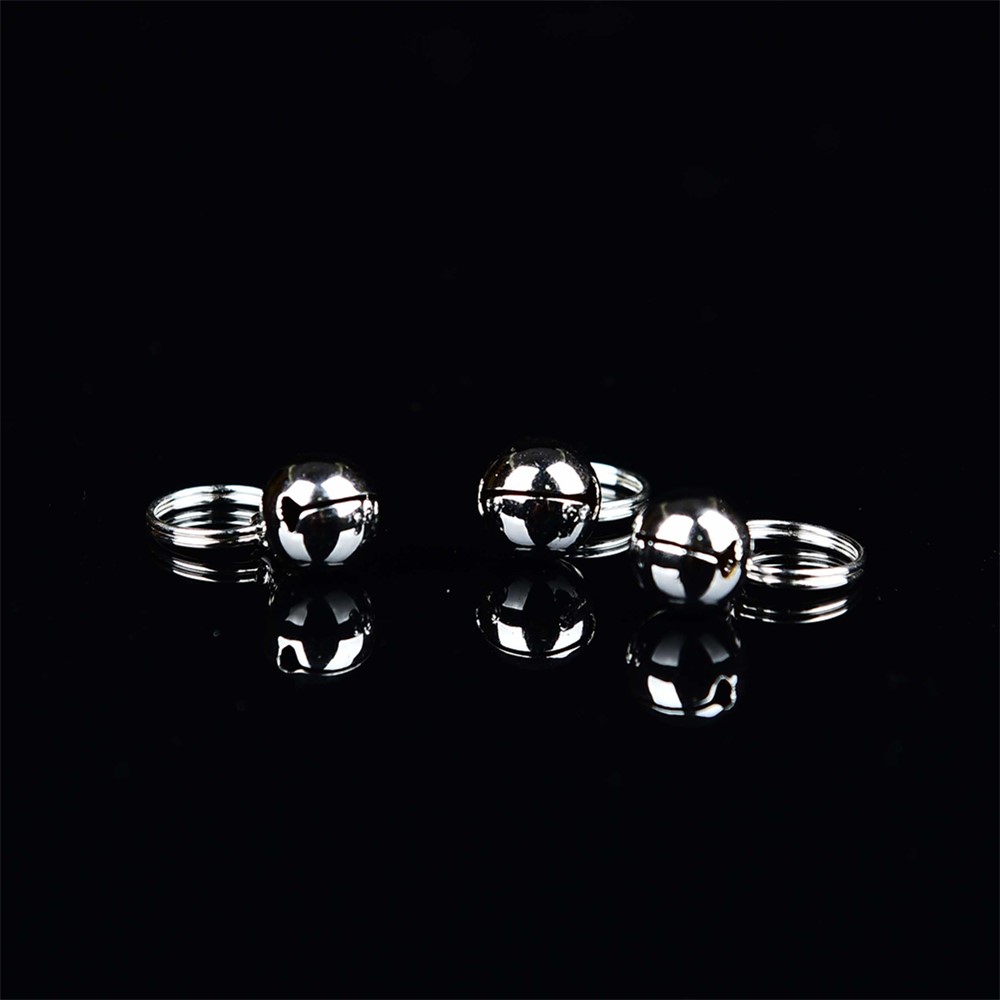 2 pcs/Set Bells Charm Pendants Jewelry for Pet Dog Cat Necklace Collar - Silver Color-1