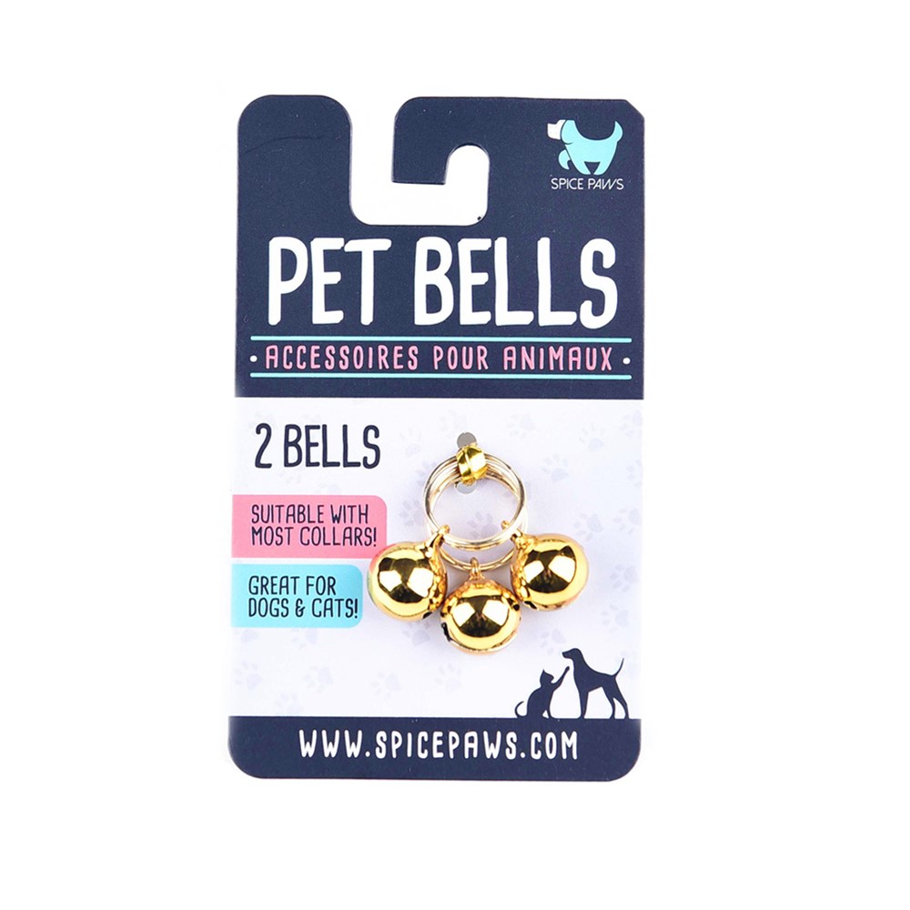 2 pcs/Set Bells Charm Pendants Jewelry for Pet Dog Cat Necklace Collar - Silver Color-2