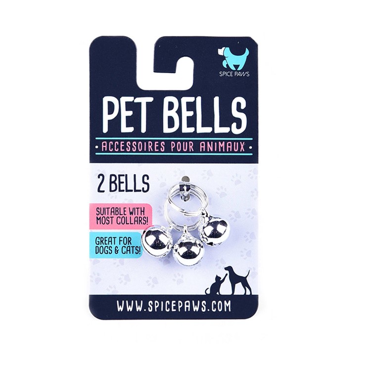 2 pcs/Set Bells for Dog Collar Charm Pet Pendant Accessories - Gold Color-2