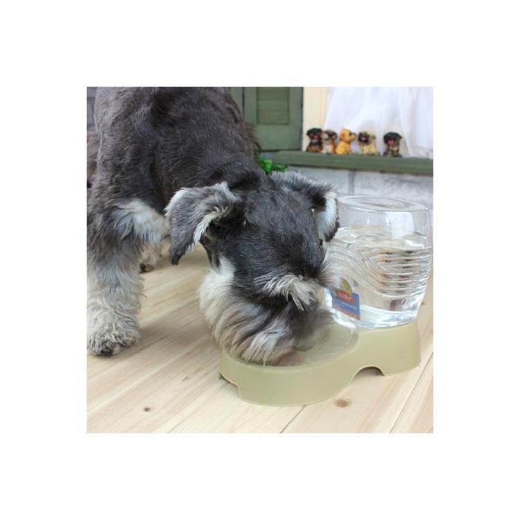 Waterer Gravity Bowl Bottle Pet Automatic Drinker Fit for Small Dogs and Cats - Green-1