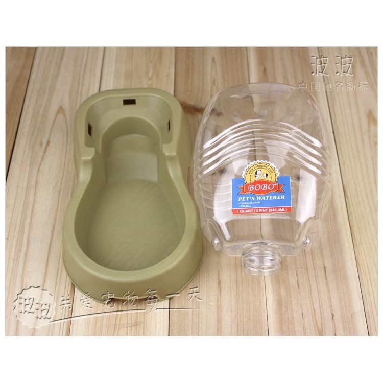 Waterer Gravity Bowl Bottle Pet Automatic Drinker Fit for Small Dogs and Cats - Green-4