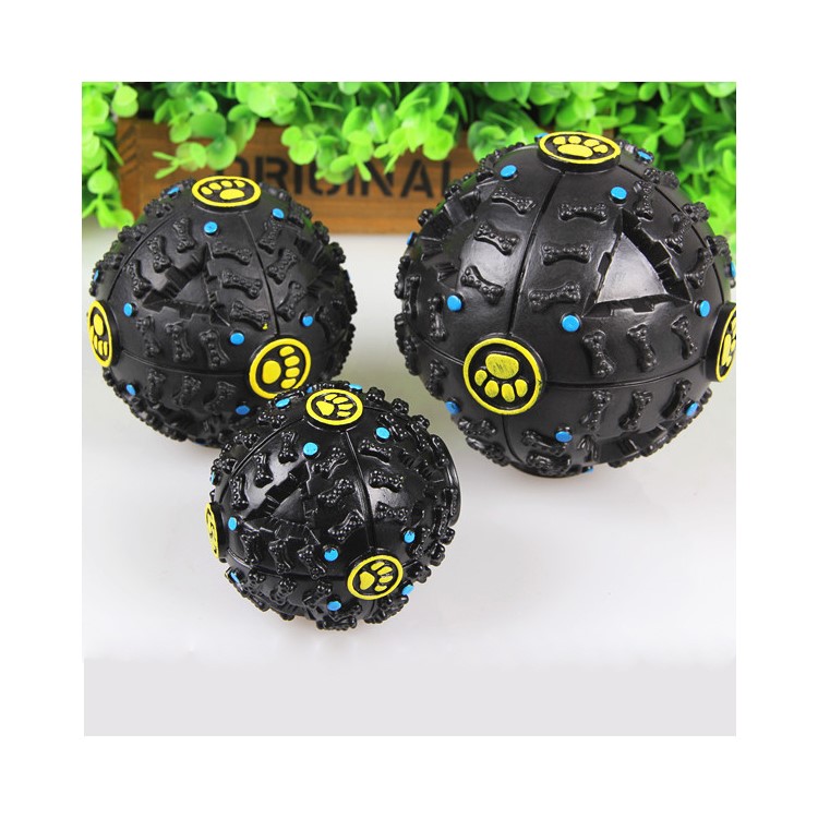 Pet Dog Squeaker Soft Leakaging Feed Ball Food Dispenser Toy, Size: Diameter:7cm-2