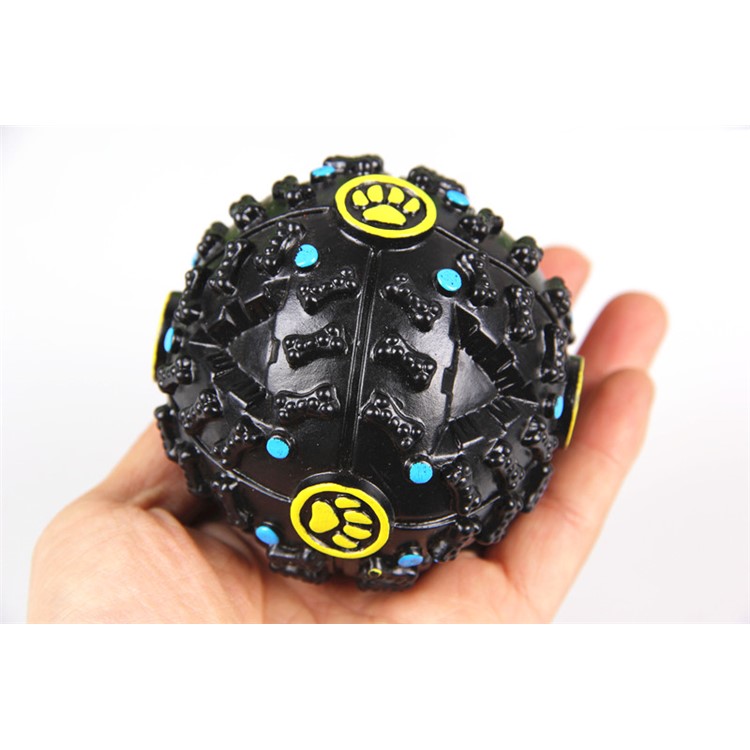 Pet Dog Squeaker Soft Leakaging Feed Ball Food Dispenser Toy, Size: Diameter:7cm-5