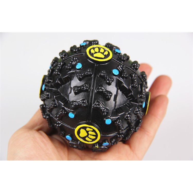 Pet Dog Squeaker Soft Leakaging Feed Ball Food Dispenser Toy, Size: Diameter:7cm-7