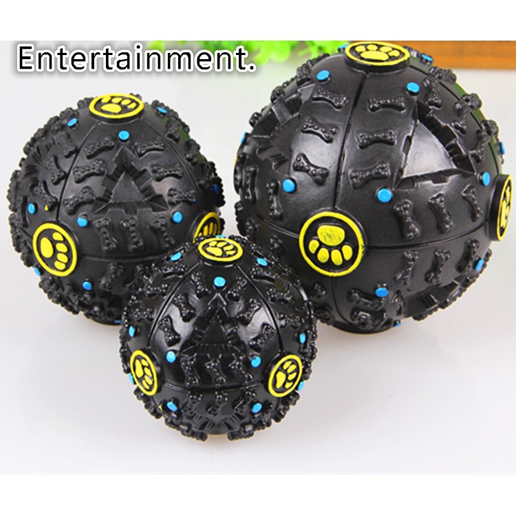 Pet Dog Squeaker Soft Leakaging Feed Ball Food Dispenser Toy, Size: Diameter:7cm-8