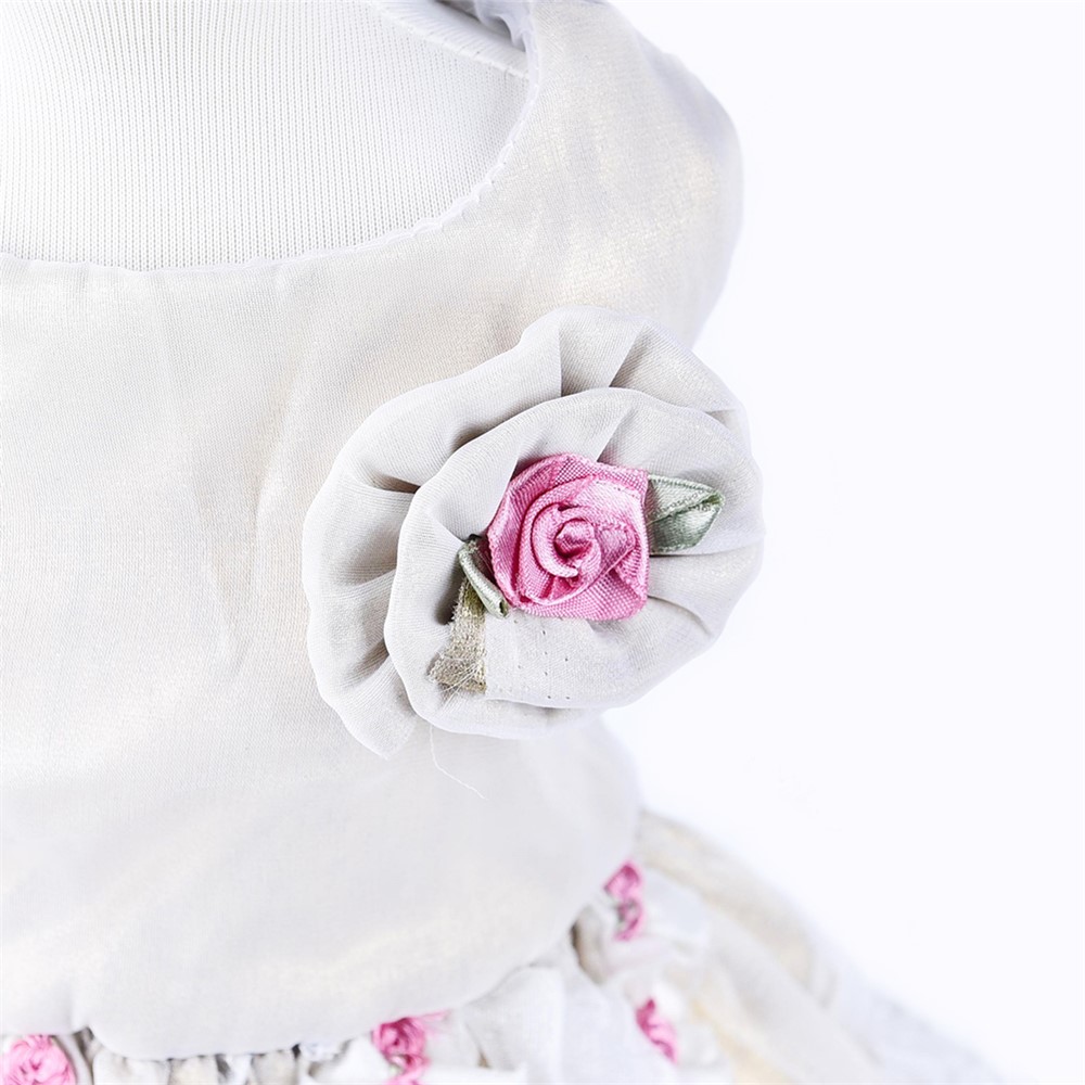 One Piece Dress Rose Flower Gauze Princess Dress Wedding Party Birthday Dog Cloth Pet Dress - Size: M-2