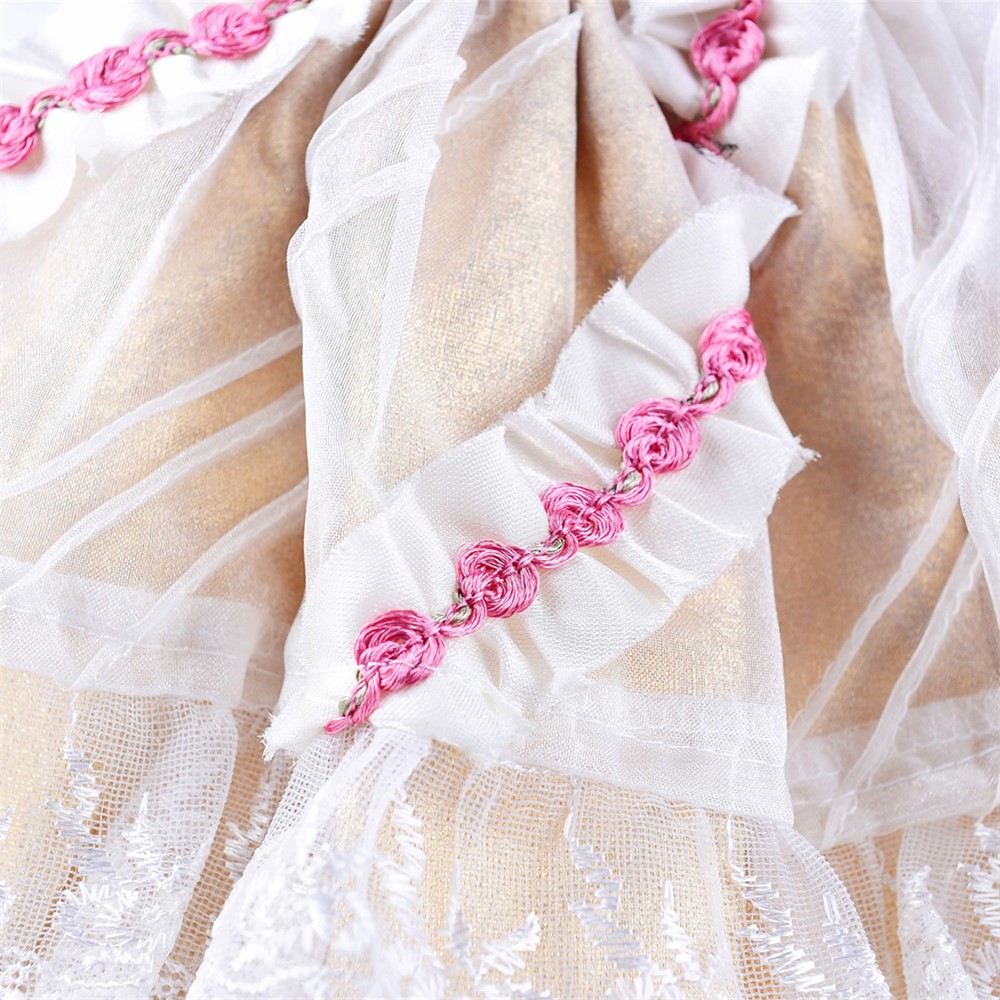 One Piece Dress Rose Flower Gauze Princess Dress Wedding Party Birthday Dog Cloth Pet Dress - Size: M-5