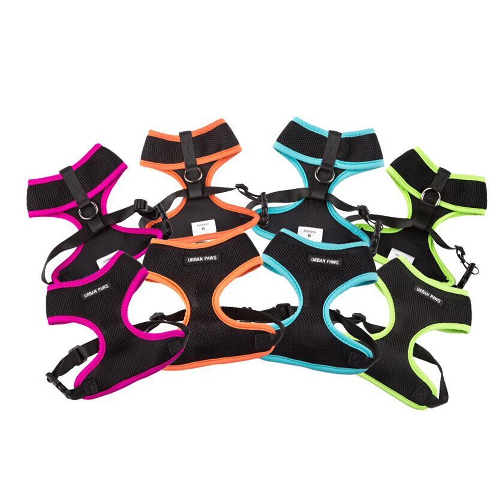 :URBAN PAWS Soft Mesh Padded Nylon Dog Harness Vest - Orange/Size XL-4