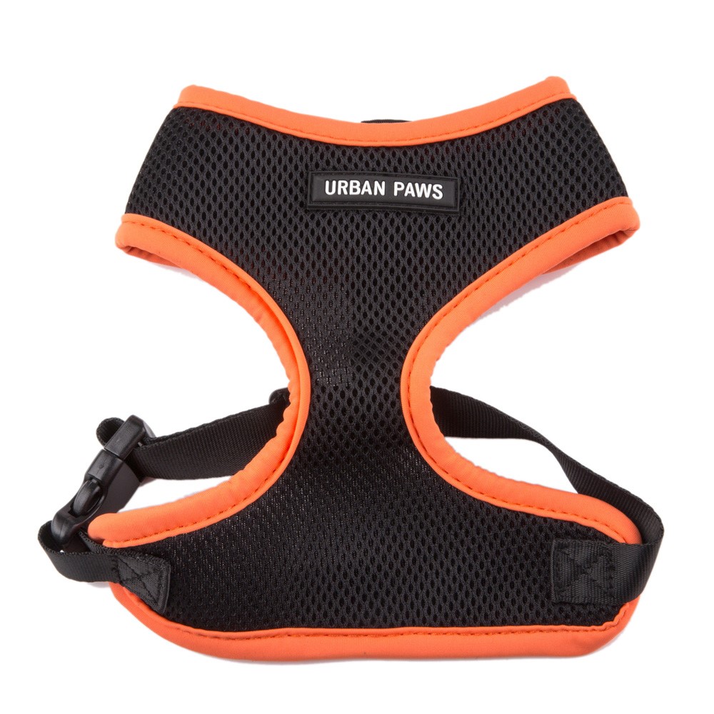 URBAN PAW Soft Mesh Padded Nylon Dog Harness Vest - Orange/Size L-3