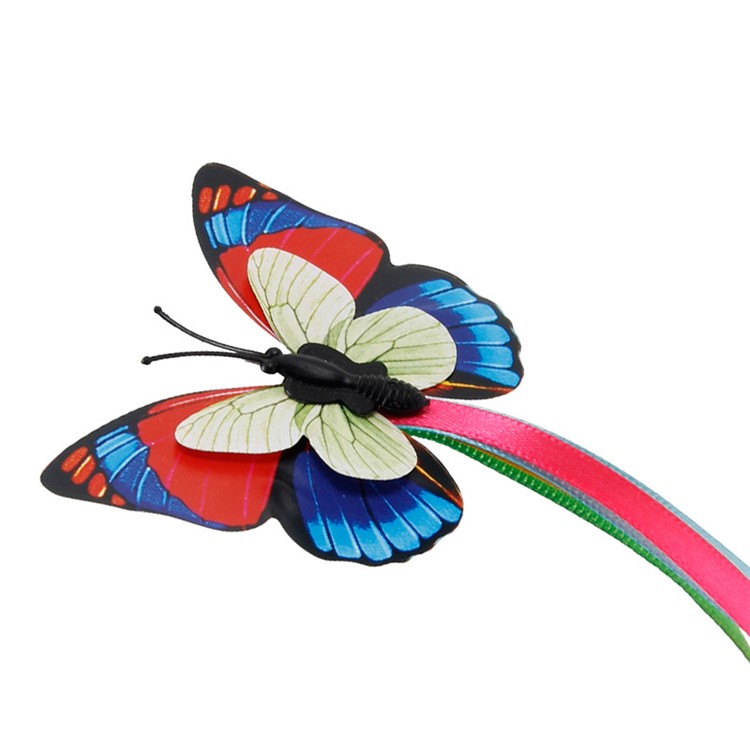 Electric Rotating Butterfly Cat Toy Flashing Butterfly Interactive Cat Toy - White-2