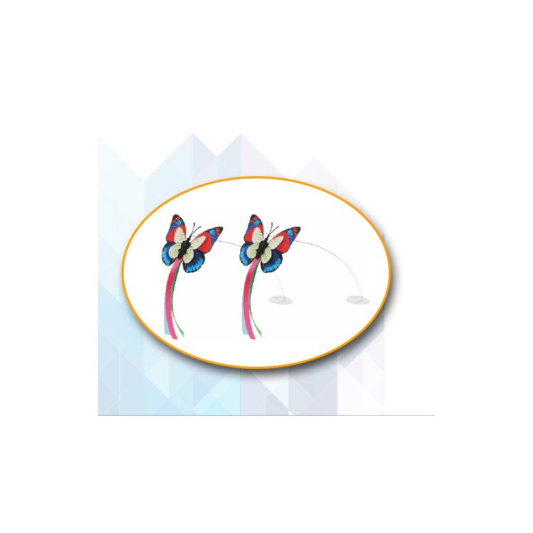 Electric Rotating Butterfly Cat Toy Flashing Butterfly Interactive Cat Toy - White-6