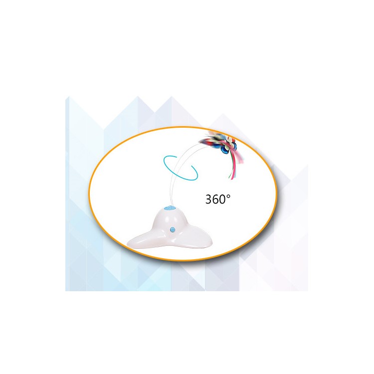 Electric Rotating Butterfly Cat Toy Flashing Butterfly Interactive Cat Toy - White-7