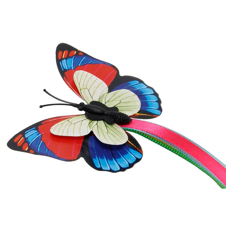 Electric Rotating Butterfly Cat Toy Flashing Butterfly Interactive Cat Toy - White-8