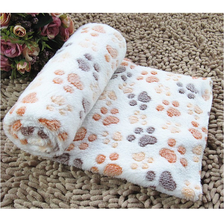 Puppy Blanket Pet Cushion Small Dog Cat Soft Warm Sleep Mat, Size: 80 x 60cm - White-1