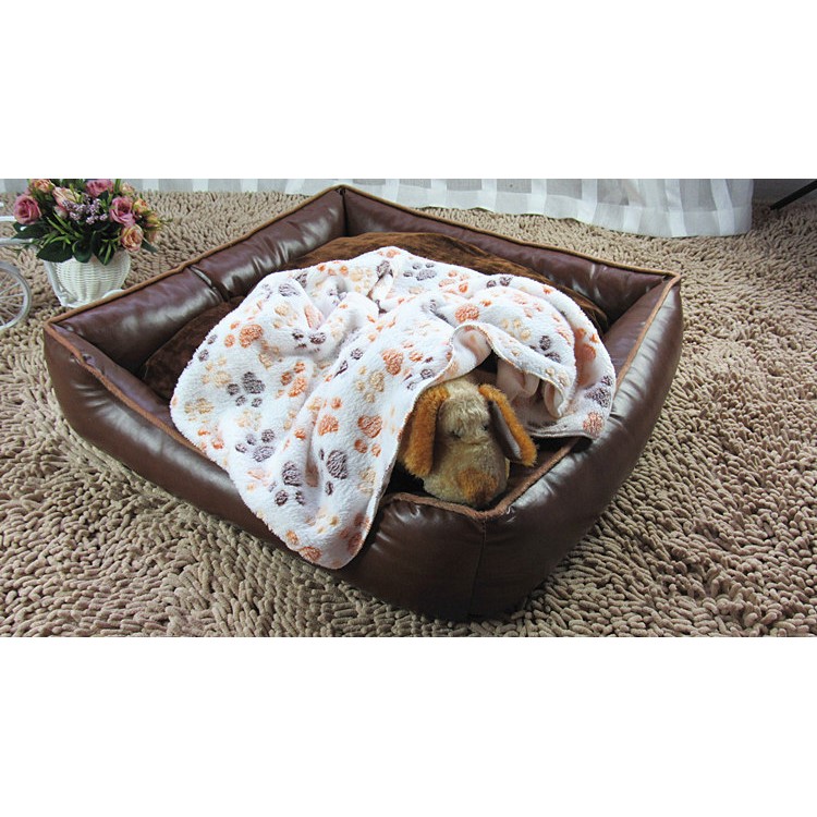 Puppy Blanket Pet Cushion Small Dog Cat Soft Warm Sleep Mat, Size: 80 x 60cm - White-10