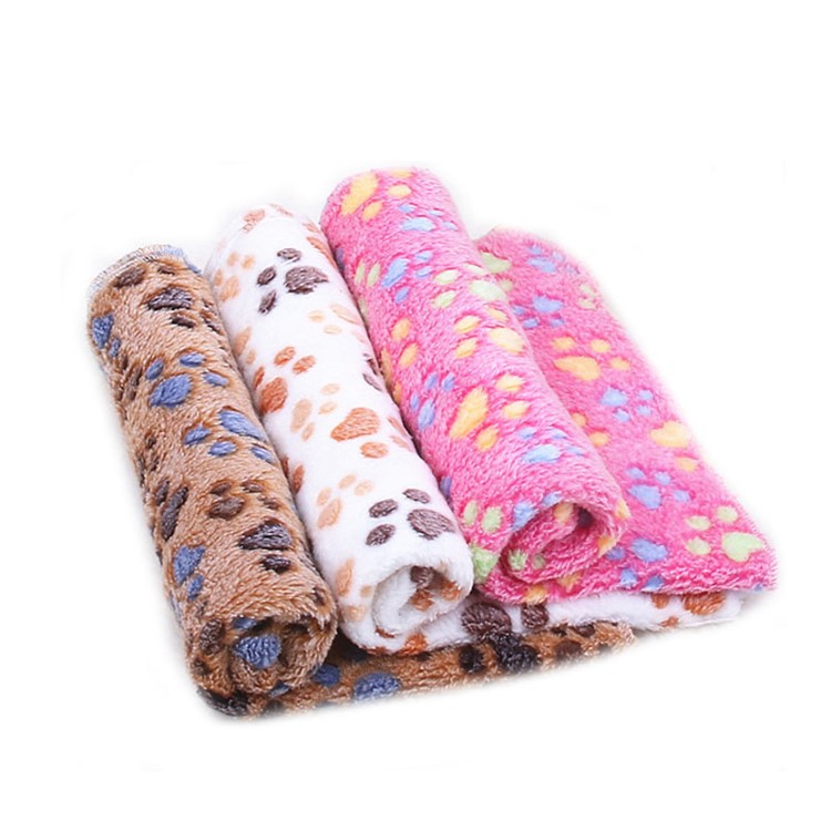 Puppy Blanket Pet Cushion Small Dog Cat Soft Warm Sleep Mat, Size: 80 x 60cm - White-11