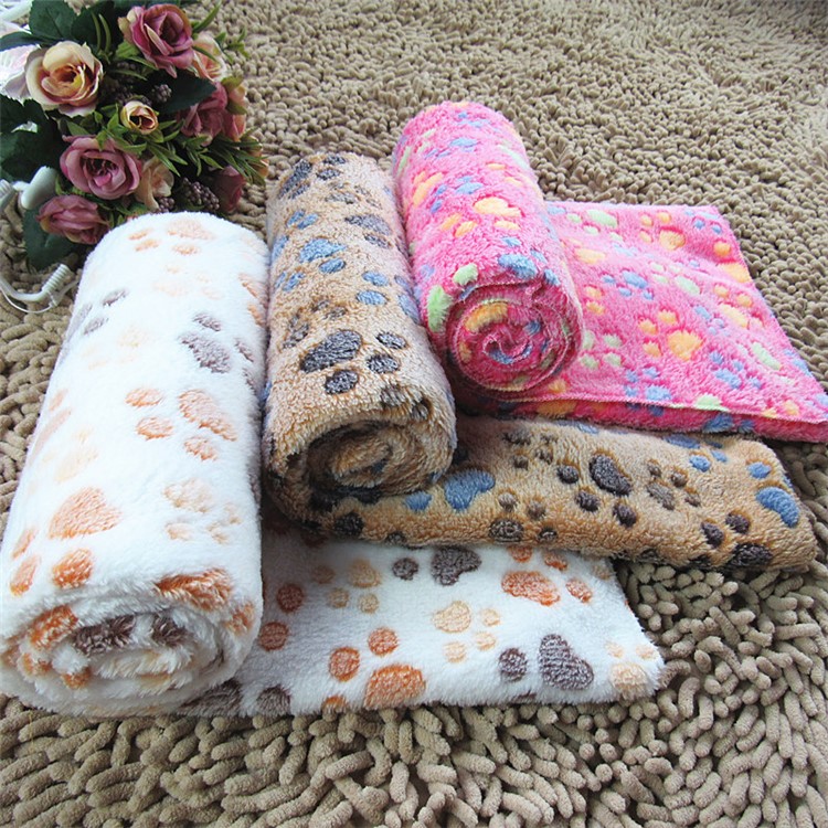 Puppy Blanket Pet Cushion Small Dog Cat Soft Warm Sleep Mat, Size: 80 x 60cm - White-2