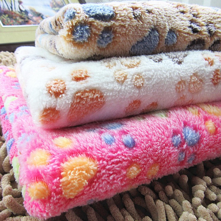 Puppy Blanket Pet Cushion Small Dog Cat Soft Warm Sleep Mat, Size: 80 x 60cm - White-3
