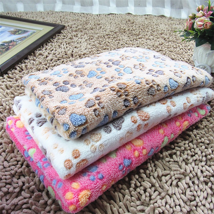 Puppy Blanket Pet Cushion Small Dog Cat Soft Warm Sleep Mat, Size: 80 x 60cm - White-4