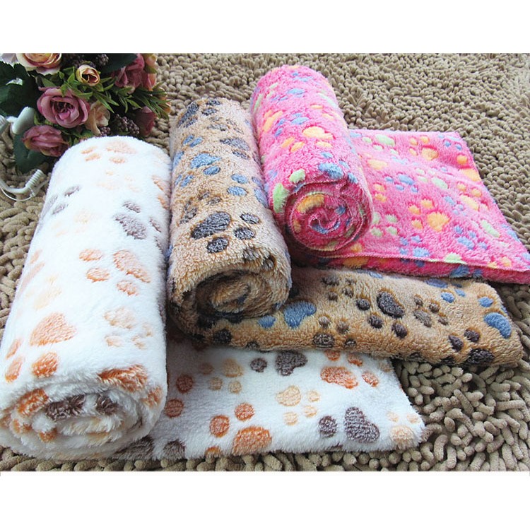 Puppy Blanket Pet Cushion Small Dog Cat Soft Warm Sleep Mat, Size: 80 x 60cm - White-5