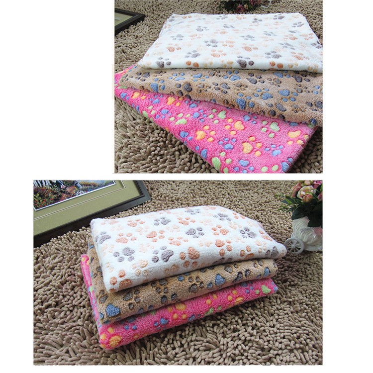 Puppy Blanket Pet Cushion Small Dog Cat Soft Warm Sleep Mat, Size: 80 x 60cm - White-6